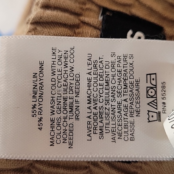 Express Linen super high rise beige button fly pants - Picture 9 of 11